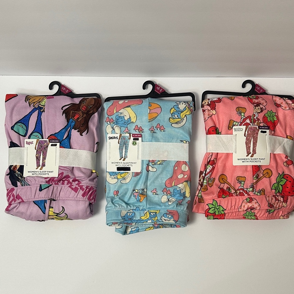 Women's Cartoon Print Pajama Pants With Pockets (Sold Separately)